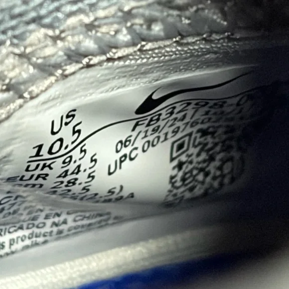 Nike Air Zoom Vapor Pro 1 Men Size 10.5 Football Cleats Grey Racer Blue Orange - Picture 5 of 7